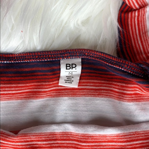 BP Stripe Ruffle Strap Crop Tank Sz M - Picture 7 of 8